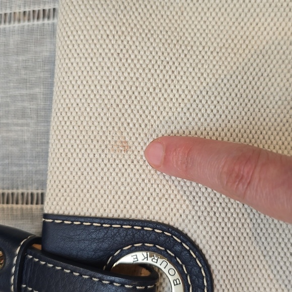 Dooney and Bourke  Nylon Leather Shopper Tote Bag Lined Handles Large - Picture 14 of 15